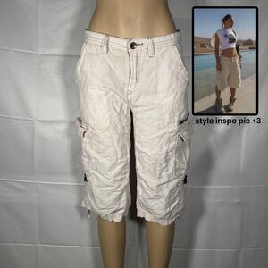 Guess Women's Cream and Khaki Shorts